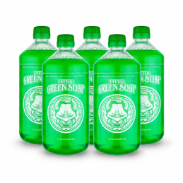 Pack 5 Tattoo Green Soap 1L