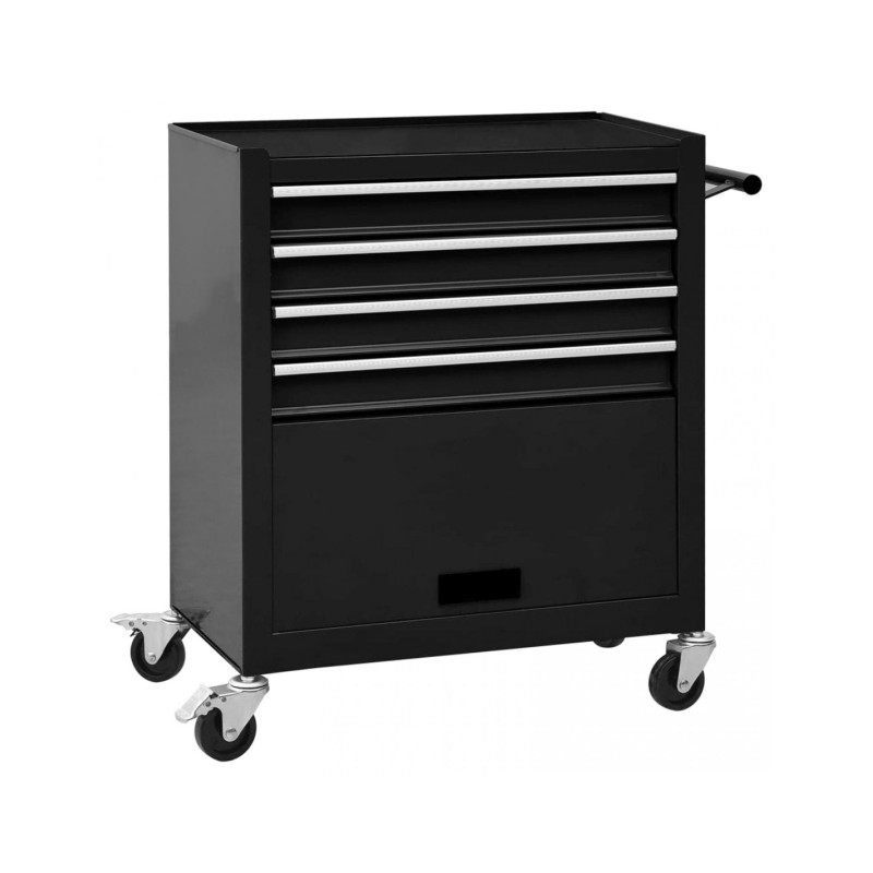 CARRINHO PRETO DE MESA DE TRABALHO