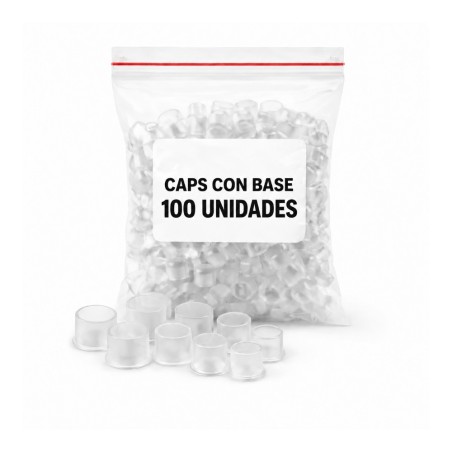 Caps con base · 8 mm · 100 unidades