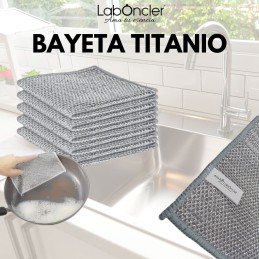 Laboncler Titanio stainless steel cleaning cloths · Pack of 5