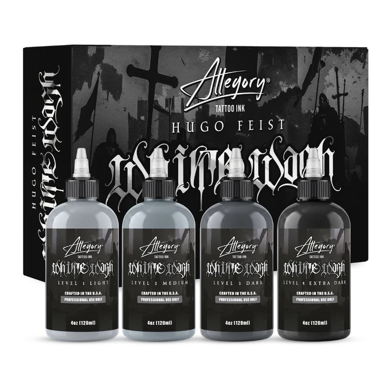 Allegory Hugo Feist Whitewash Set: cuatro botellas de 120 ml, niveles Light, Medium, Dark y Extra Dark