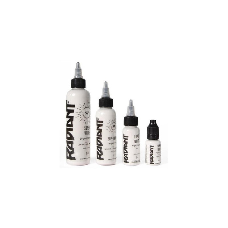 RADIANT SUPER WHITE 1OZ/2OZ | RADIANT COLORS | Suprimentos de Tatua...