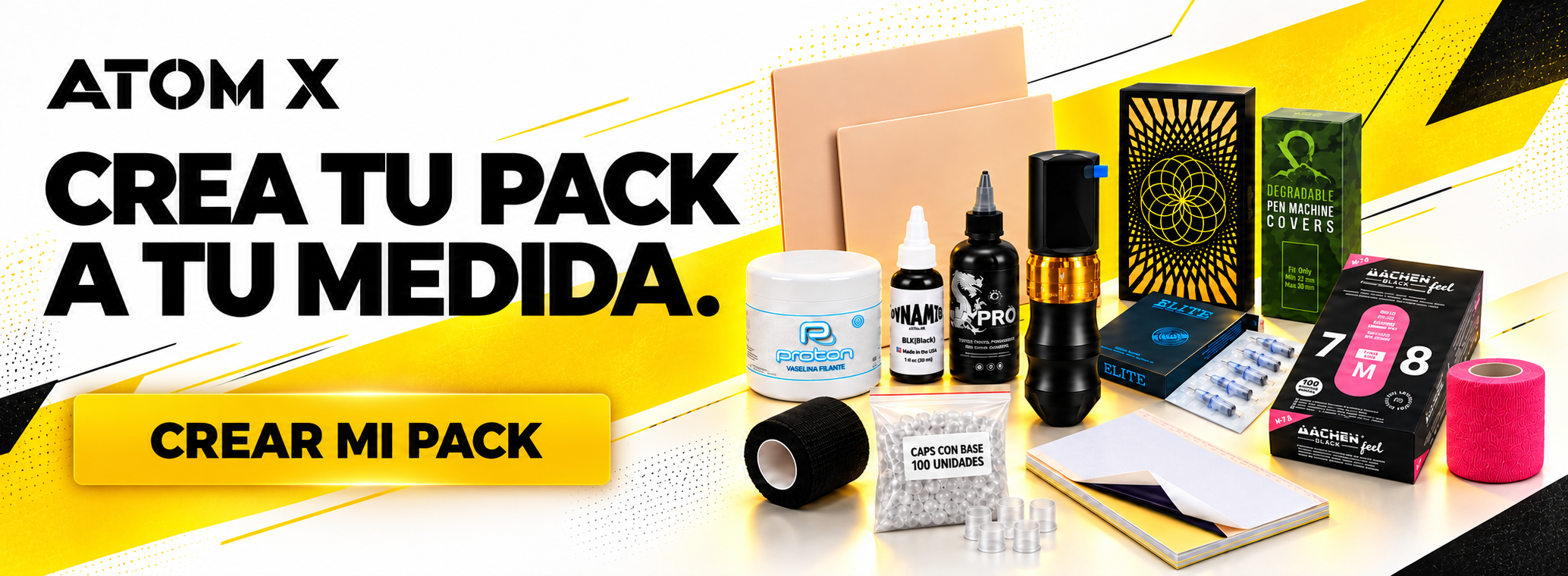 Crea tu pack de tatuaje a tu medida | ATOM X Supply