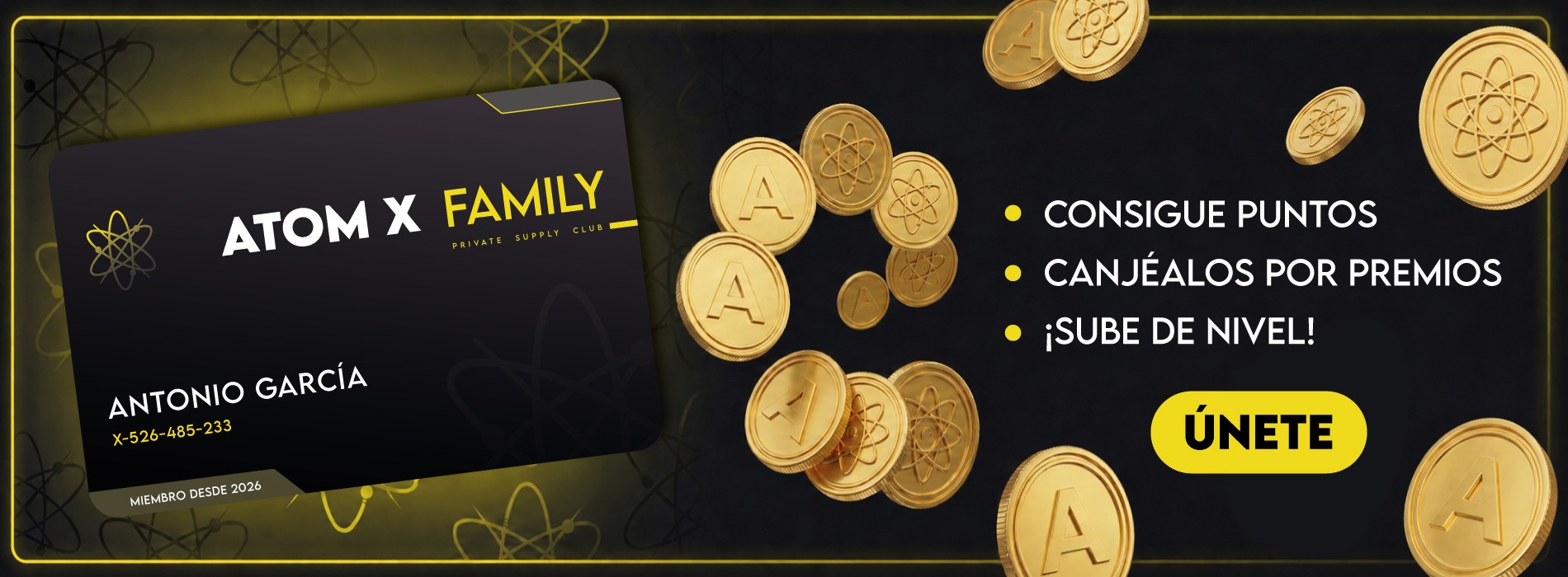 ATOM X Family: consigue puntos, canjéalos por premios y sube de nivel