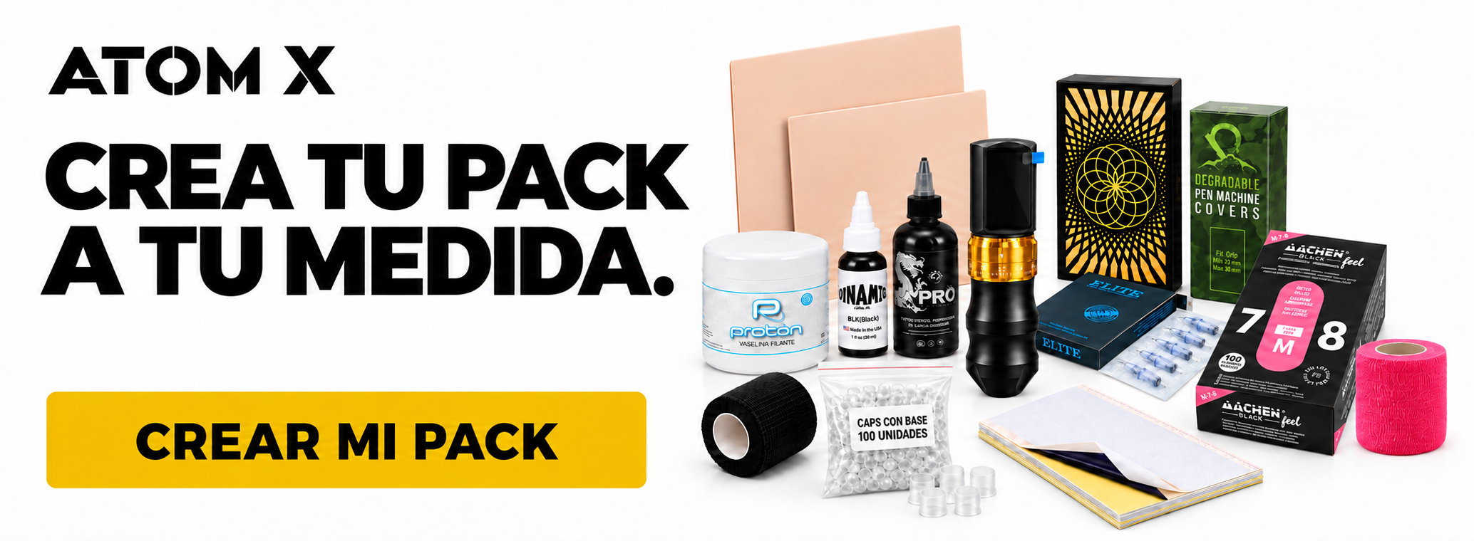 Crea tu pack de tatuaje a tu medida | ATOM X Supply