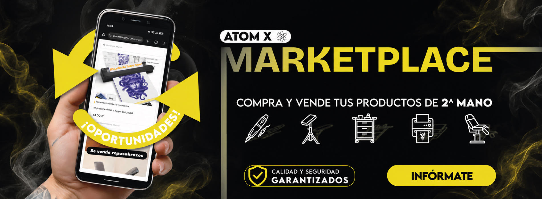 Compra y vende material de tatuaje de segunda mano | ATOM X